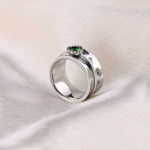Dandelion Birthstone Spinning Fidget Ring