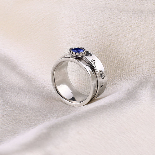 Dandelion Birthstone Spinning Fidget Ring