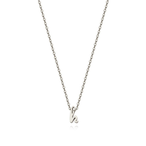 Tiny Script Initial Necklace