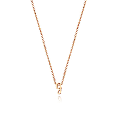 Tiny Script Initial Necklace