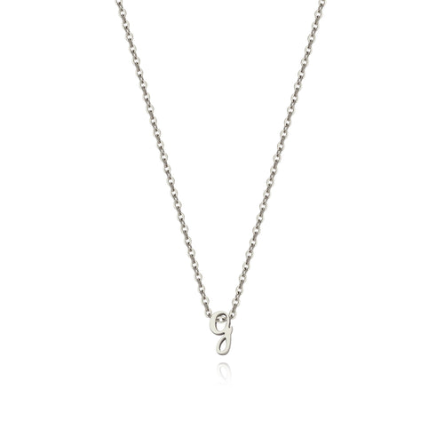 Tiny Script Initial Necklace