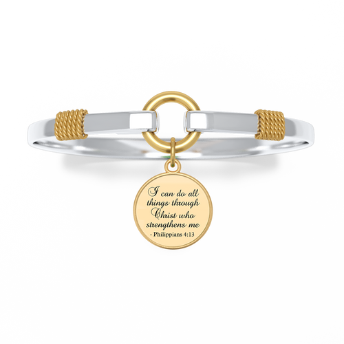 All Things Through Christ - Two-Tone Custom Charm Bracelet