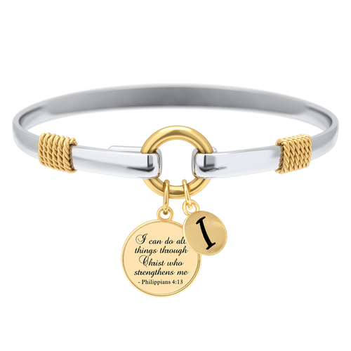 All Things Through Christ - Two-Tone Custom Charm Bracelet